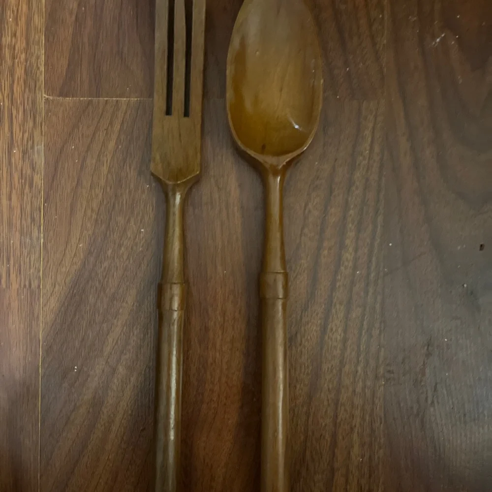 Wooden-like Fork and Spoon Set